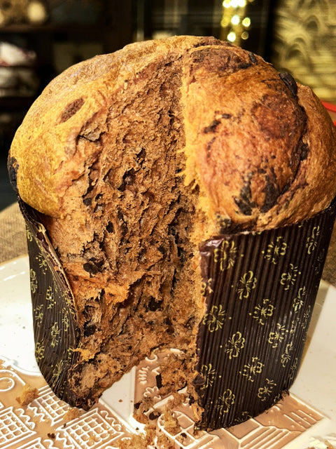 Panettone Artisanal Chocolat & Gianduja (500g) – Édition Noël Queen of Brownies