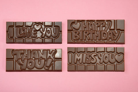 Tablette de chocolat à message